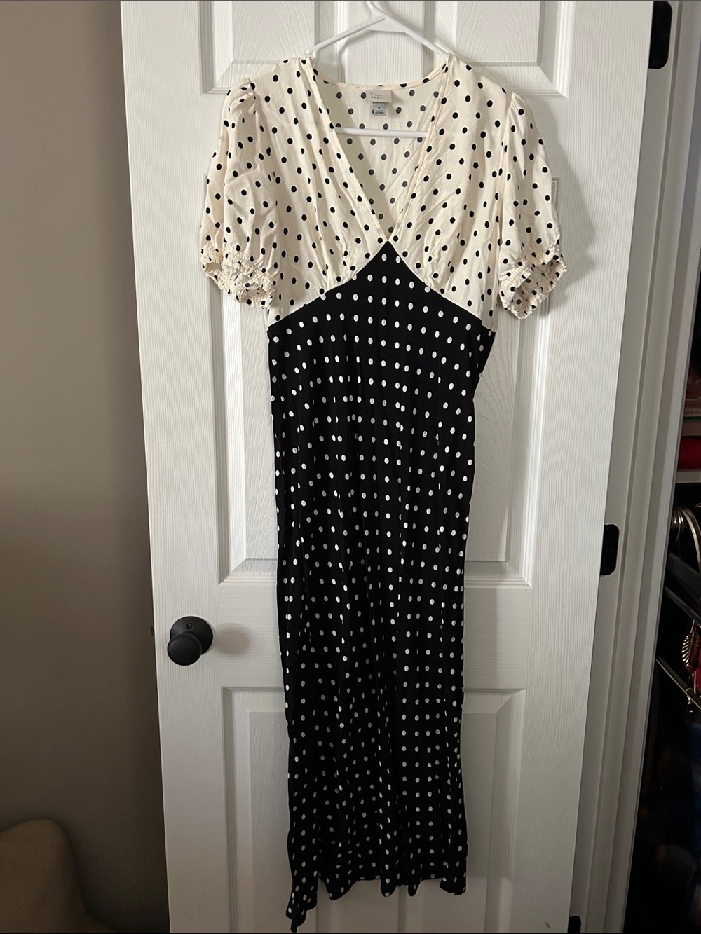 a new day Two-Tone Polka Dot Maxi Dress - Black & Cream